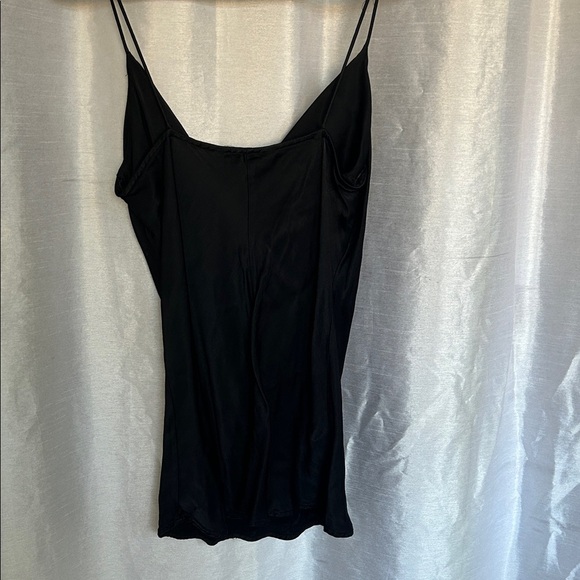 Zara Sleek Black Satin Camisole - Picture 7 of 7